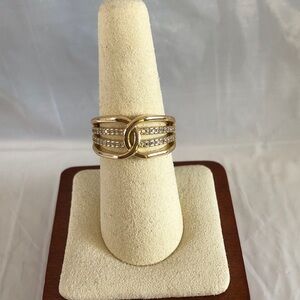 🔥 NEW Pretty Bird Adjustable 18k Yellow Gold Chunky Ring